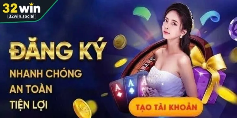 Màn hình giao diện bước đầu tiên khi bạn bắt đầu đăng ký 32WIN